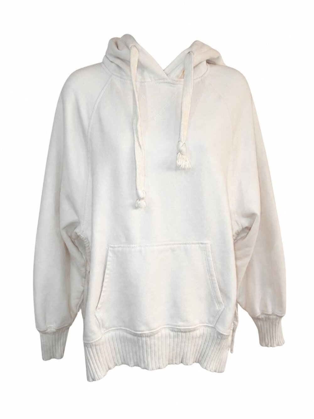American Eagle Cozy Fleece Hoodie Cream | XS